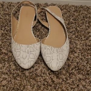 Snake print flats